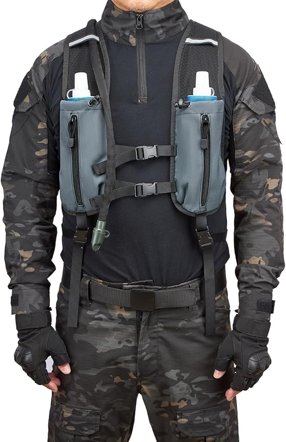 ATBP Running Hydration Vest Pack Tactical 3L Water Bladder Backpack Bag for Cycling Marathon Hiking Daypack Men & Women