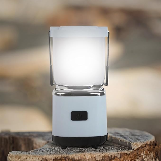 LUXPRO LP189 Mini Lantern - USB-C Rechargeable Camping Light - with 4 Lighting Modes - Dimmable LED Portable Lantern for Hiking & Emergency - Handy Compact Design - Blue