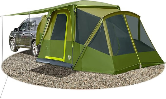 TIMBER RIDGE 5-9 Person SUV Tent with Screen Porch and Awning for Family Camping, Weather Resistant and Portable Van or Car Tent, Includes Rainfly and Storage Bag, 13' W X 10' L X 7.1' H
