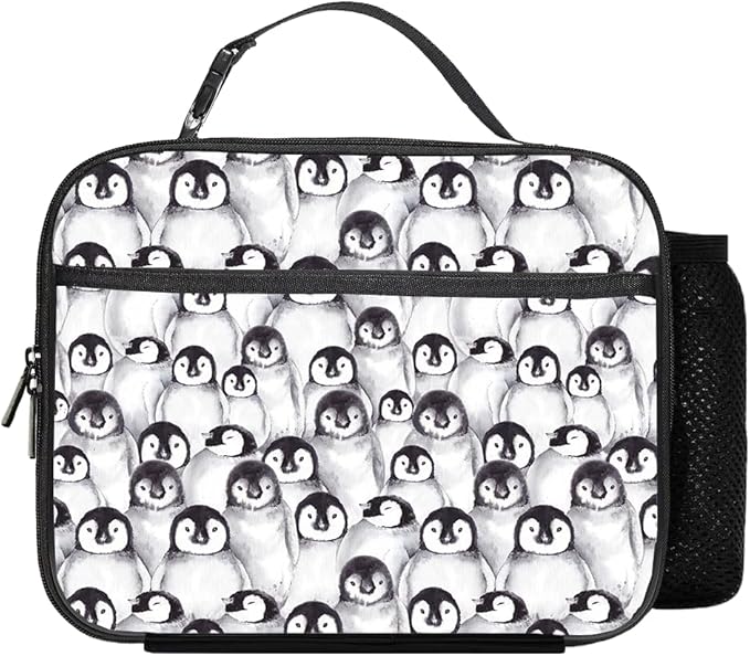 Penguin Lunch Bag Reusable Insulated Lunch Box Keep Food Cooler Thermal Lunch Tote for Women Men