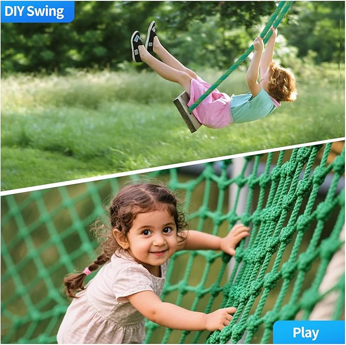 150Ft 1/2 Inch Heavy Duty Climbing Rope - for Tree Swing, Pulling, Outdoor & Gym Use (Green)