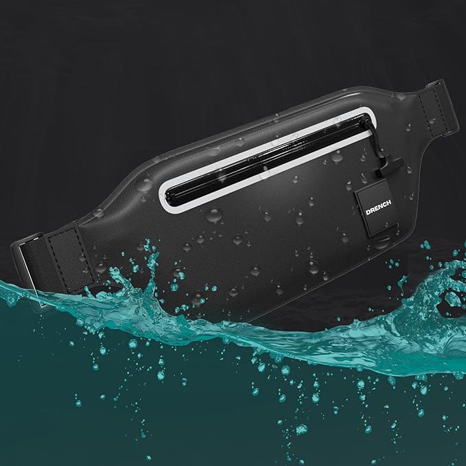 DRENCH 100% Underwater Waterproof Fanny Pack. Waist Pack. Submersible Waterproof Phone Pouch. Dry Bag for Swimming, Boating, SUP & Snorkelling. Underwater Phone case. Floating Belt Bag. Dry Bag Travel