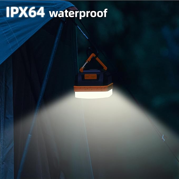 MARBERO 248LM Camping Lantern, LED Portable Lantern Tent Light, Emergency Power Bank, Survival Kits, Operated Lamp, for Camping, Power Outages, Hurricane, Hiking, Orange