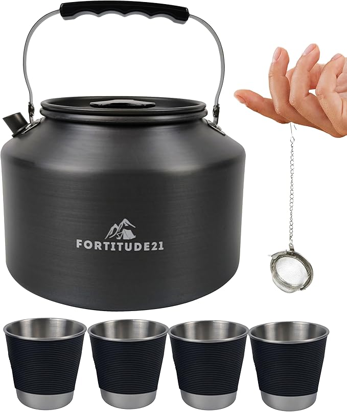 Tea Kettle for Stovetop, 2.2L Teapot for Boiling Water, Camping Kettle for Stove Top, Coffee and Water Kettle for Stovetop Use, Camp Kettle for Tea Brewing