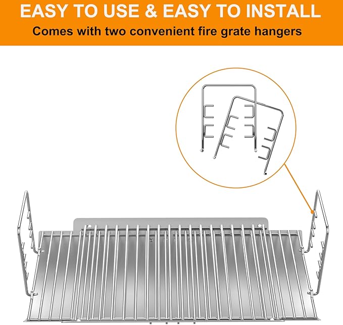 Adjustable Ash Pan Replacement Parts for Char-griller 200048 1224 2121 2123 2828 2222,Charbroil 17302056 19302056 Charcoal Grill Accessories, Oklahoma Joe's 19302087, Royal Gourmet CC1830F Grill Parts