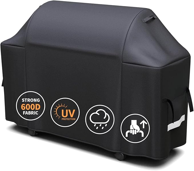 Grisun 7132 Grill Cover for Weber Genesis II and Summit 6 Burner Grill, XX-Large Gas Grill Cover Fits for Weber, Nexgrill, Charbroil and More, Waterproof, Anti-Fade Heavy-Duty 600 D Polyester, 72 Inch