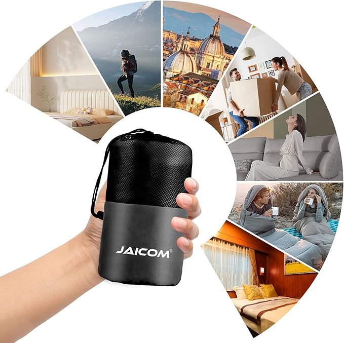 Sleeping Bag Liner, Travel Sheets & Adult Sleep Sack, Ultralight and Portable Summer Sleeping Bag - Ideal for Backpacking, Hotels and Hostels, Business Trips, Camping