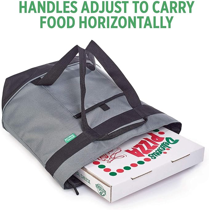 Jumbo Insulated Cooler Bag (Gray) with HD Thermal Insulation - Premium, Collapsible Soft Cooler Makes a Perfect Insulated Grocery Bag, Food Delivery Bag, Travel Insulated Bag, or Beach Cooler Bags