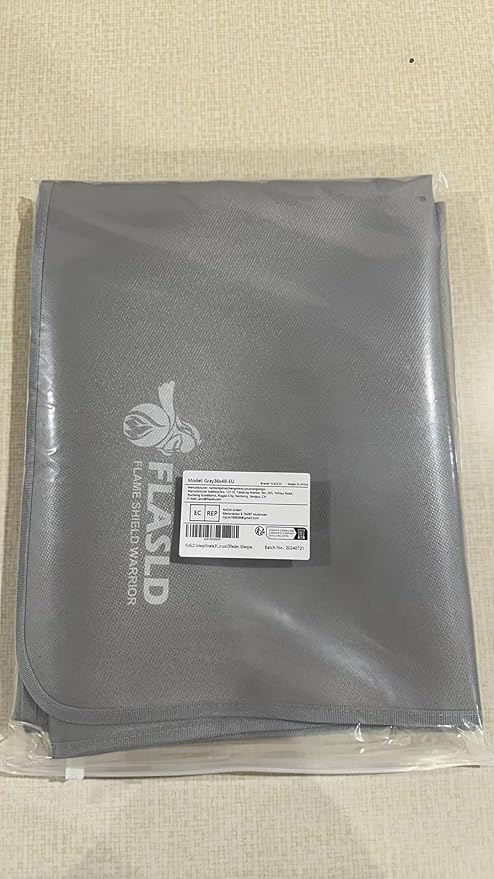 FLASLD Under Grill Mat 36x48 Inch, BBQ Grilling Pad Washable Floor Mat to Protect Decks and Patios from Grease Splatter and Grill Heat, Fireproof Fireplace Hearth Mat, Gray