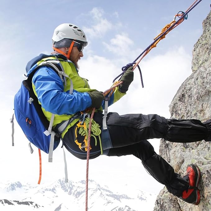 Double Braided Arborist Rope -1/2 Inch x 50 Feet Polyester Rope - High Strength Climbing Rope for Tree Work, Halyard, Sailing (Orange)