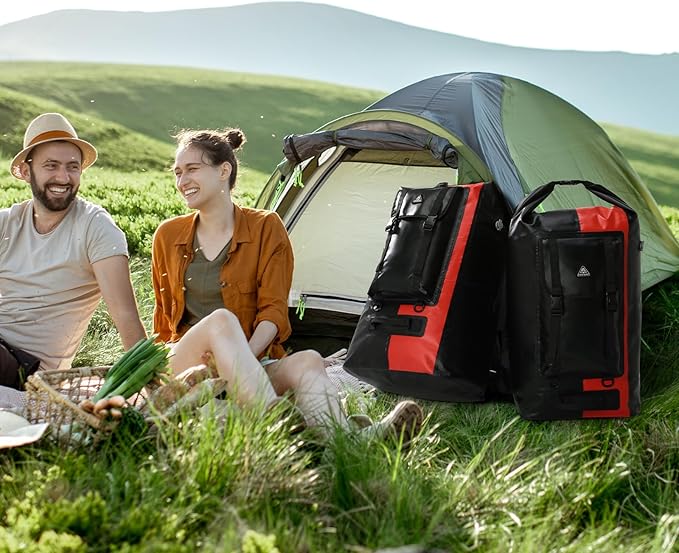 Haimont 100% Waterproof Roll-Top Backpack Heavy Duty Large Capacity IPX7 Dry Bag for Kayaking Rafting SUP Camping, 60/100L