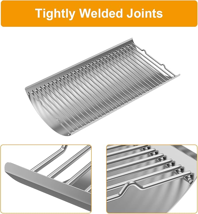 LS'BABQ Stainless Steel 27 Inch Charcoal Ash Pan Replacement for Chargriller Charcoal 1224, 1324, 2121, 2222, 2727, 2828, 2929, Charbroil 17302056 Grill