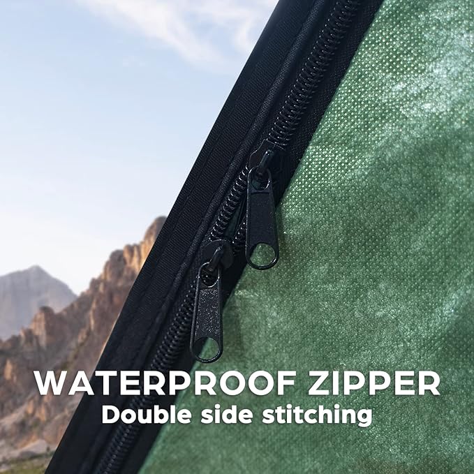 LYN Extra Large Zipper Reusable Survival Emergency Shelter Tent,Thermal Waterproof Fireproof Lightweight Bugout, with Paracord✚Stake for Camping,First Aid,Hiking&Bushcraft