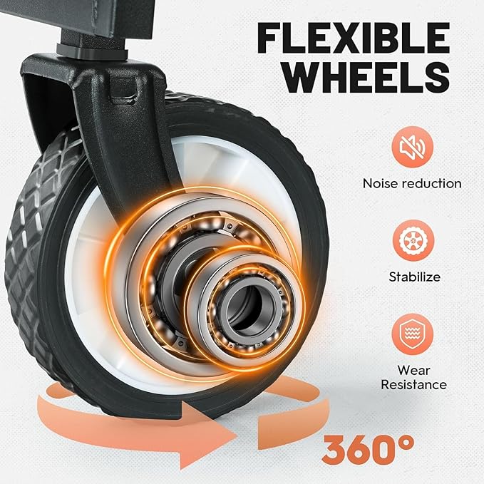 LUXCOL Wagon Cart Foldable, Collapsible Folding Wagon with All-Terrain Wheels & Adjustable Handle, Portable Heavy Duty 200LBS Weight Capacity for Grocery Shopping, Sport, Camping, Garden, Outdoor Use