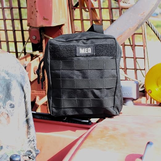 Elite First Aid 60-Piece Emergency Trauma Kit/IFAK Kit, MOLLE-Compatible Tactical First Aid Kit with Tourniquet for Car, Home, Camping, and More (91629)