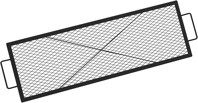 onlyfire Rectangle X-Marks Fire Pit Cooking Grate, 44-Inch