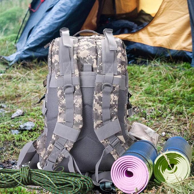 EMDMAK Military Tactical Backpack, 42L Large Military Pack Army 3 Day Assault Pack Molle Bag Rucksack