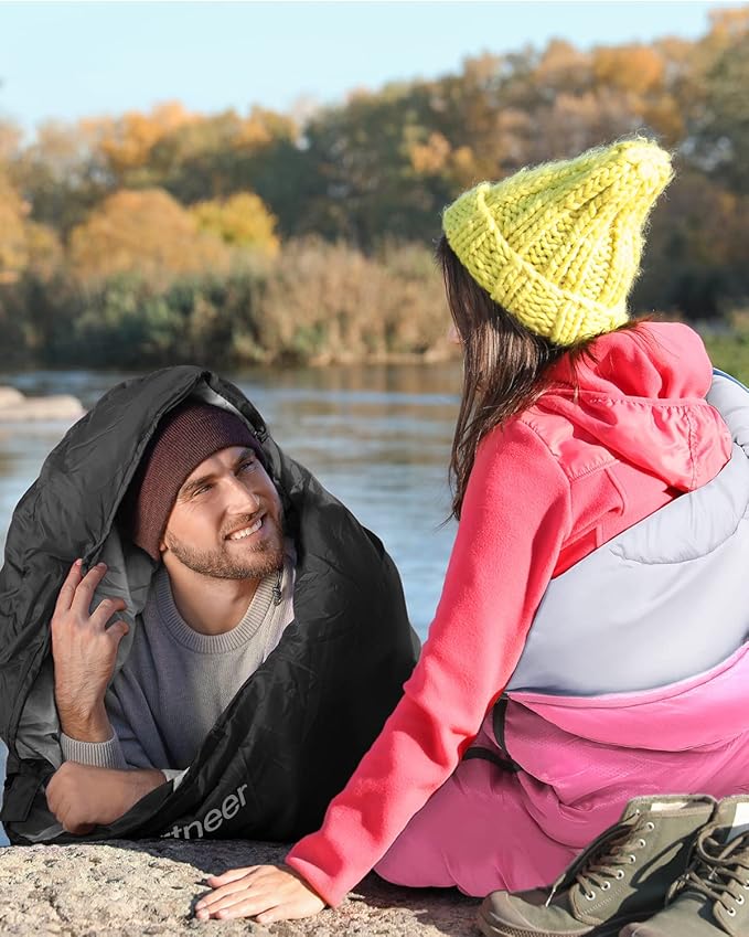 Sportneer Sleeping Bags for Adults, Warm & Cold Weather Sleeping Bag for Adults Kids Boys Girls - Lightweight Compact Camping Gear Equipment, Traveling, Backpacking, Hiking