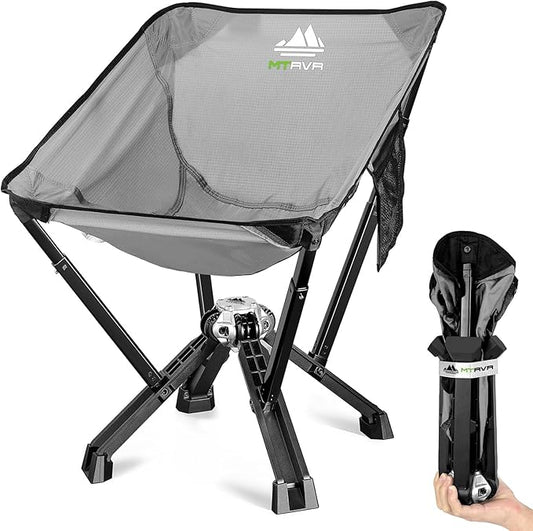 Camping Chairs for Adults, Supports 600 Lbs Lightweight Folding Camping Chair, Collapses to Size of Water Bottle Portable Camping Chair for Outdoor, Beach, Lawn, Travel, Picnics