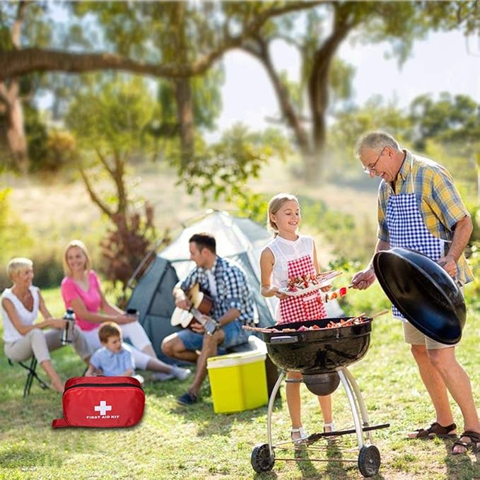 AOUTACC Compact First Aid Empty Pouch,Nylon Lightweight First Aid Bag for Emergency at Home, Office, Car, Outdoors, Boat, Camping, Hiking(Bag Only)