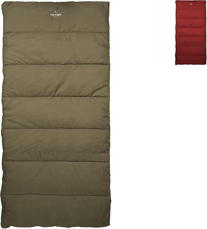 Teton Evergreen Sleeping Bag for Adults. Choose for Any Weather. Warm Sleeping Bags for Camping, Hunting, and Base Camp