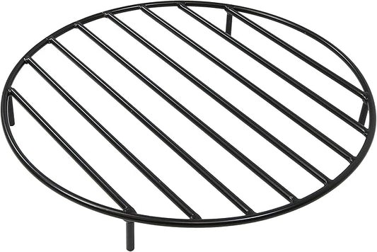Sunnydaze 24-Inch Round Heavy-Duty Steel Fire Pit Grate - for Outdoor Firepits - Black