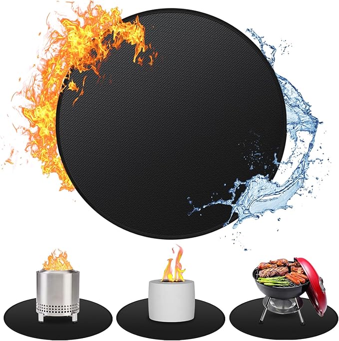 19.5" Fire Pit Mat for Solo Stove Mesa Tabletop Fire Pit, Fireproof Mat for Solo Stove Accessories, Small Under Grill Pad to Protect Your Table, Easy to Clean, Reusable