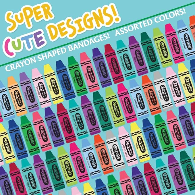 Crayola First Aid Kit, 30 Pieces | First Aid Kit for Kids & Adults, Travel-Friendly Compact for Home, Car, Camping, and Traveling