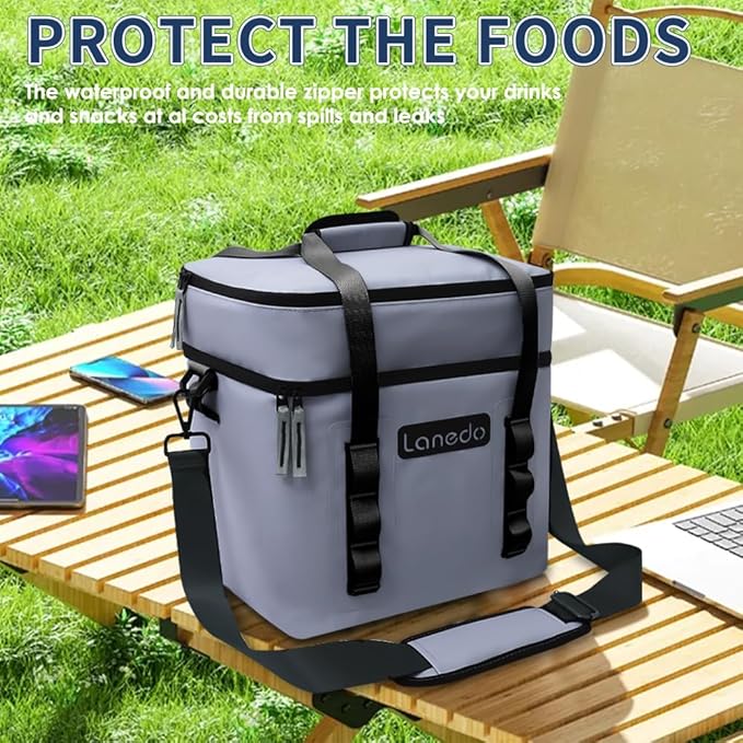 Lisa Lunch Soft Cooler 20/36 Can, Insulated Bag Portable Ice Chest Box for Lunch, Beach, Drink, Beverage, Travel, Camping, Picnic, Car, Trips, Cooler Leak-Proof