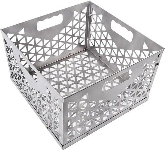 12 Inch Charcoal Firebox Basket for Oklahoma Joe Offset Smoker, Grill Accessories for Long and Efficient Smoking, 12" x 12" x 7.5 "Fire Basket for Oklahoma Joes Highland (Stainless Steel)