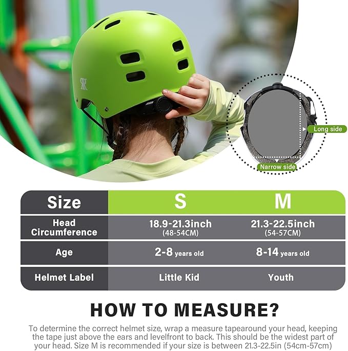 Youth Kids Bike Helmet, Skateboard Bicycle Helmet for Age 5-8-10-12-14 Teen Boys Girls Adjustable and Multi-Sport for Scooter Roller/Inline Skate