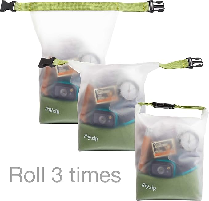 (re)zip Travel Adventure Roll Top Water-Resistant Lightweight Dry Bag | Multi-Purpose Dry or Wet Storage for Travel, Swimming, Boating, & Camping
