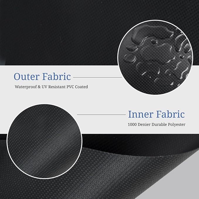 Covers & all Built-in Outdoor Grill Cover, Durable 12 Oz Waterproof Cover Max Material with Air Pocket & Elastic for Snug Fit (36" W x 26" D x 24" H Inches, Black)