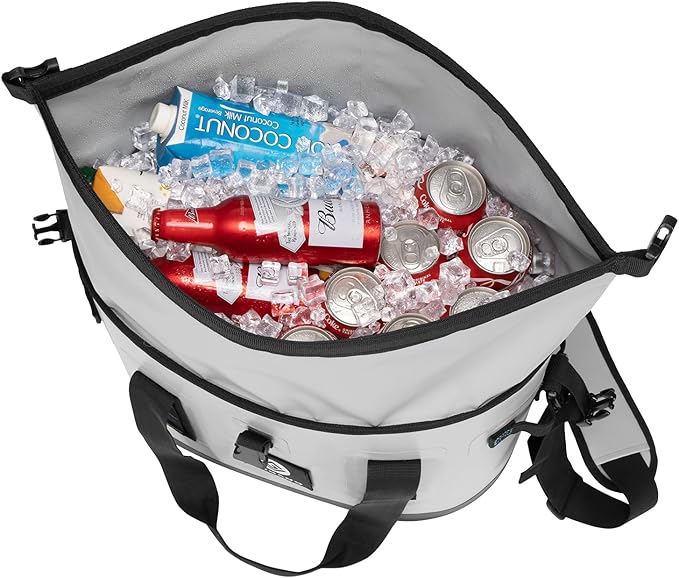 40 Can Soft Cooler Bag - Insulated Leak-Proof Large Cooler Bag with Roll-Top Waterproof Seal | Portable Ice Chest for Camping, Beach, Travel, Picnics | 24HR Cold Retention