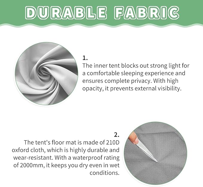 KingCamp Khan Palace Glamping Privacy Mesh Inner Tent, High Density Mesh Fabric with Great Ventilation, for Camping & Hiking