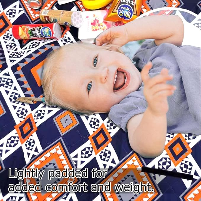 Outdoor Picnic Blankets, 79''x79'' Waterproof Sandproof Beach Blanket Waterproof Foldable Extra Large for Camping, Park, Travel, Grass