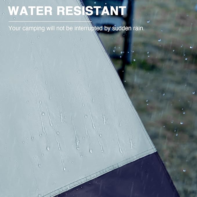 EVER ADVANCED 6 Person Blackout Camping Tent Instant Cabin Tents for Family with Rainfly, 60s Easy Setup, Water-Resistant Orange