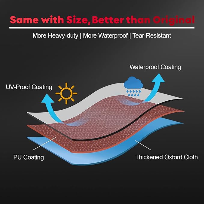 Comnova Charcoal Kettle Grill Cover - Heavy Duty Waterproof BBQ Cover for 18 Inch Weber Original Charcoal Kettle, Cuisinart and More