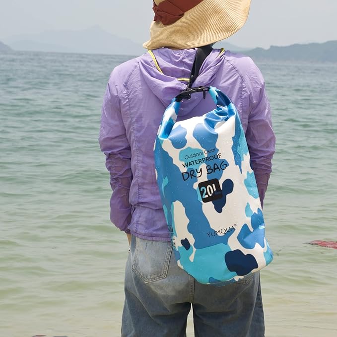 Waterproof Dry Bag Backpack 5L/10L/20L/30L/40L, Roll Top Floating Waterproof Storage Bags for Kayaking, Boating, Swimming, Hiking, Camping and Fishing