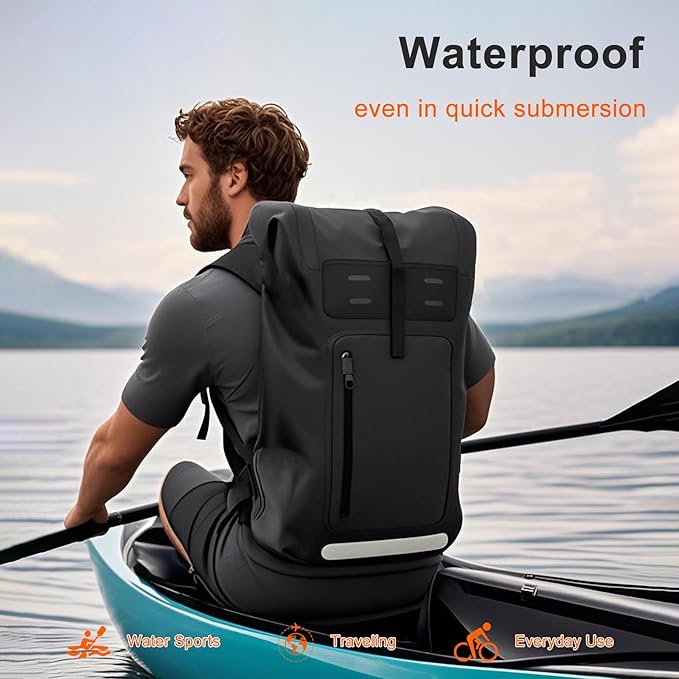 Waterproof Backpack,Heavy Duty Hiking Backpack,35/55/85L dry bag backpack waterproof for Men,Roll-Top Closure,for Kayaking, Travel, Hiking, Fishing, Camping, Motorcycles (yellow, 85L)