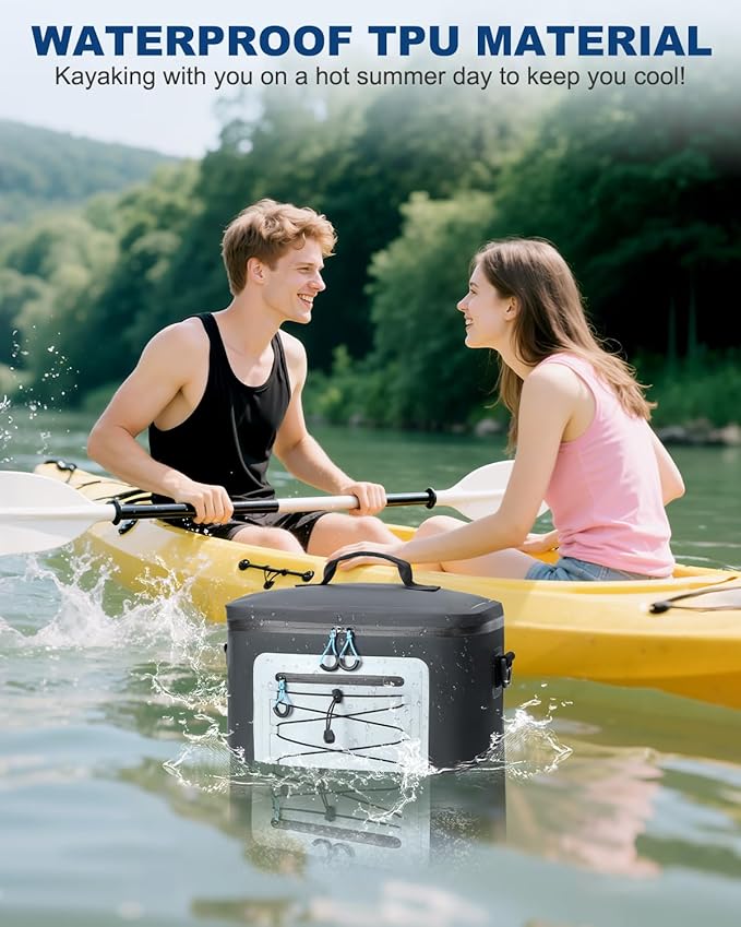 Cooler Bag, 8/16/30 Can Soft Sided Small Portable Insulated Cooling Pack, Everyday Lunch Cooler, Leakproof Ice Chest for Beach, Camping, Travel, Picnic