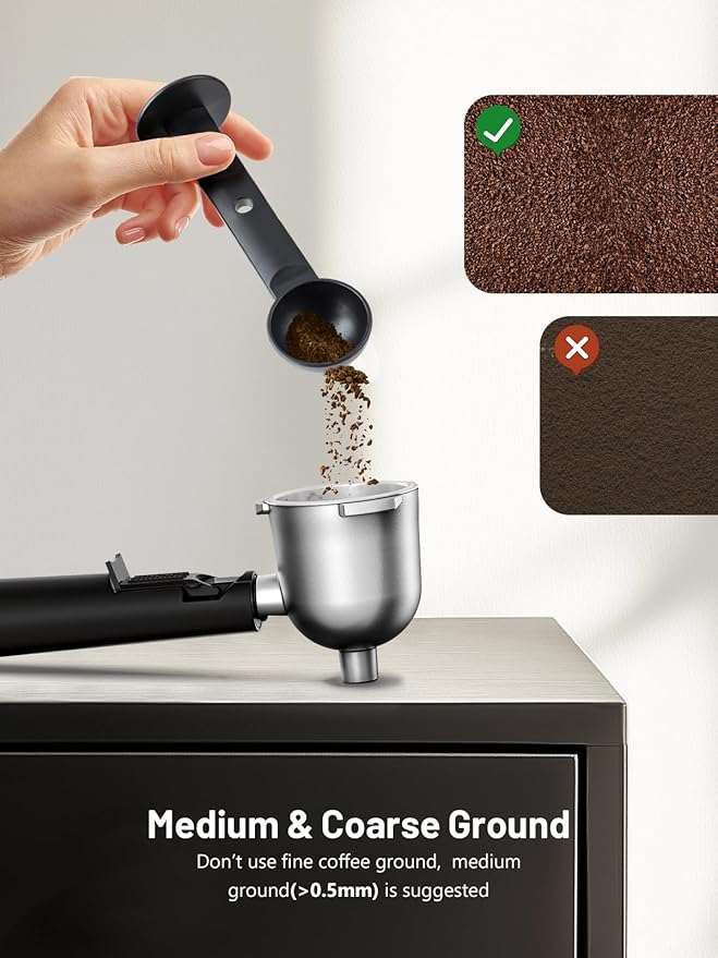 3.5Bar Espresso Machine with Milk Frother, 800W Compact Espresso and Cappuccino Machine with Preheating Function, 4 Cup Espresso Maker for Cappuccino or Latte, Gift for Coffee Lover