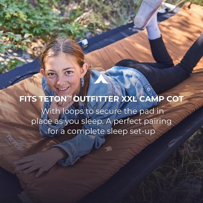 Teton Canvas Camp Pad, Sleeping Pad for Car Camping, Brown