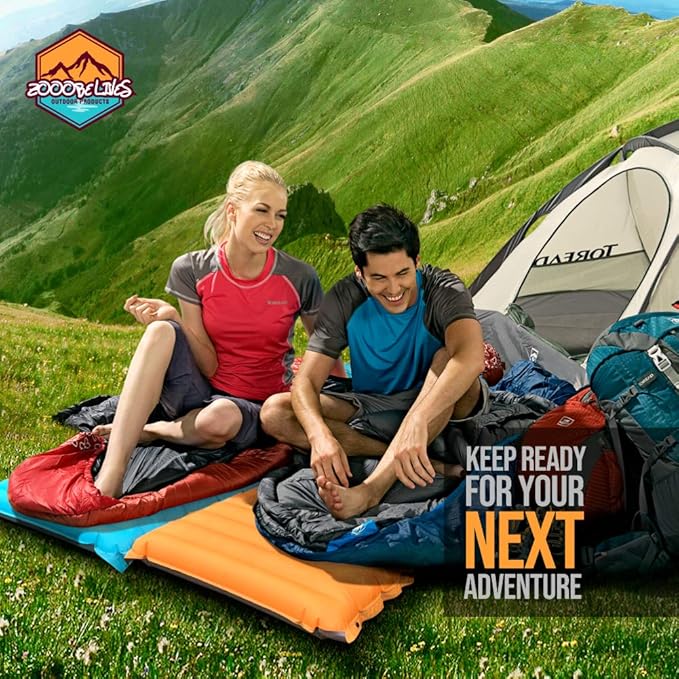 ZOOOBELIVES Extra Thickness Inflatable Sleeping Pad with Built-in Pump, Most Comfortable Camping Mattress for Backpacking, Car Traveling and Hiking, Compact and Lightweight - Airlive2000