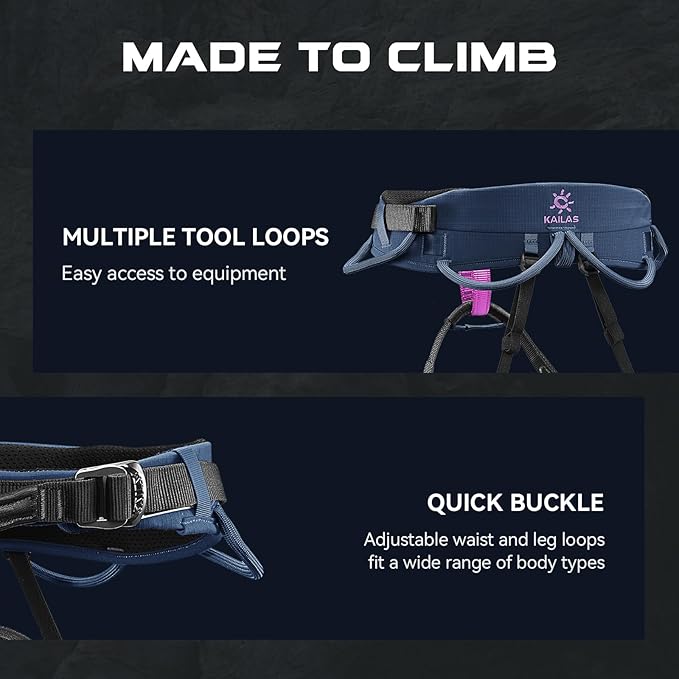 KAILAS B3 Rock Climbing Harness Men Roofing Harness Safety Belt Climbing Gear Adjustable Mountaineering Lightweight