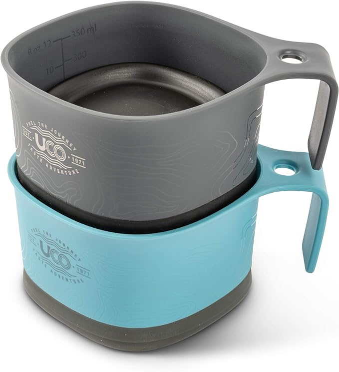 UCO Collapsible Cup for Camping, Backpacking, and Hiking, 12 Ounces (2 Pack)