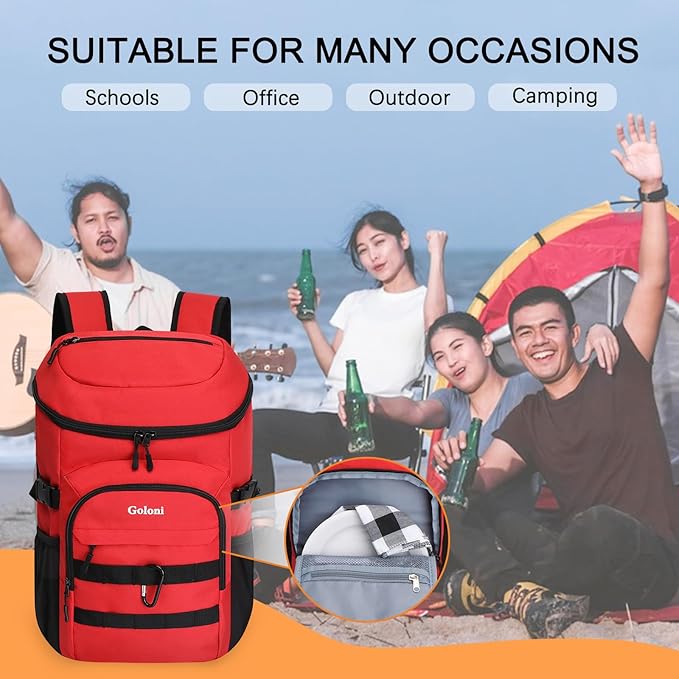 Cooler Backpack Insulated Leak Proof,Small Soft Coolers Bag for Men and Women Camping,Travel,Beach,Hiking,Picnic