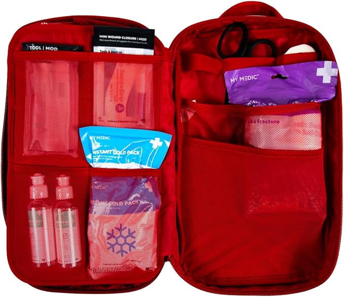 My Medic MYFAK Large Standard - HSA FSA Eligible First Aid Kit - Comprehensive Home Medical Kit with 150 Items - IFAK for Camping Car or Boat - Red