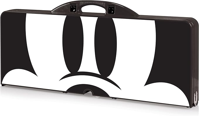 Picnic TIME Disney Minnie Mouse Folding Picnic Table, Camping Table, Outdoor Table with Umbrella Hole, (Red)