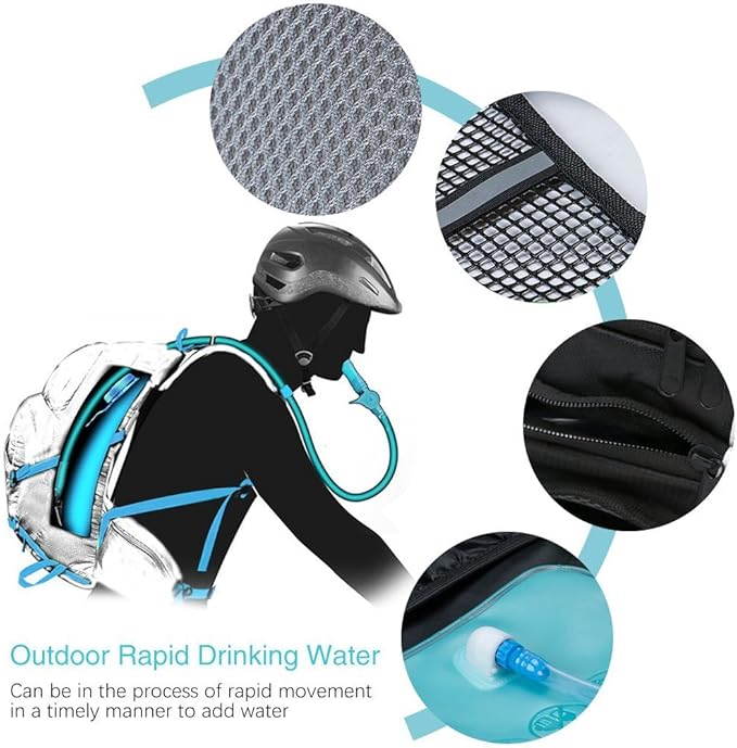 Monvecle Hydration Pack Water Rucksack Backpack Bladder Bag Cycling Bicycle Bike/Hiking Climbing Pouch + 2L Hydration Bladder